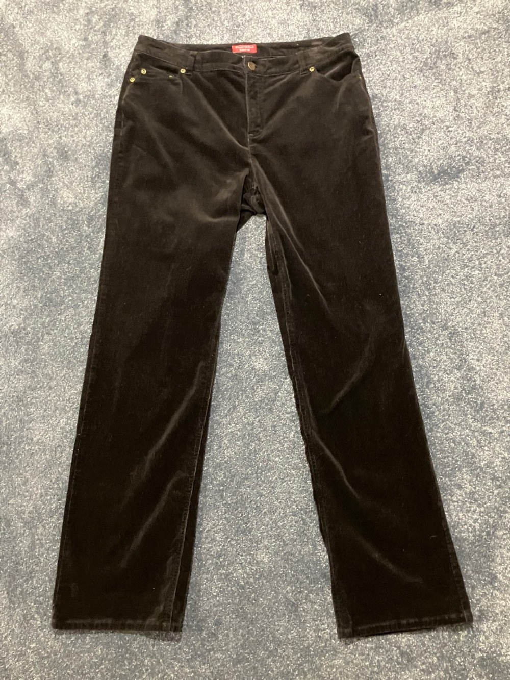 Charter Club "Slim It Up" Black Corduroy Pants (Size 10)